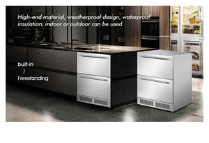 145 litres deux tiroirs réfrigérateur sous comptoir ménage maison cuisine bureau intégré boisson bière boisson Bar refroidisseur - Product Image 6