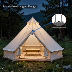 Rechargeable COB LED Camping Lantern Tent Light 360 Rotation Hanging Hook 300 Lumens IP65 Waterproof for Outdoor BBQ Grill - Product Image 6