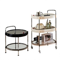 Table basse mobile en plastique pour la maison, table d'appoint de canapé de luxe léger, meuble de rangement minimaliste et tendance pour chevet