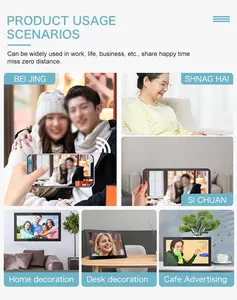 10-Zoll-WLAN-Digital-Fotorahmen für die Anzeige von Familien fotos und die Zeit unterstützen Remote-Upload-Display-Inhalte