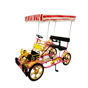 7-Speed Tandem Roadster <strong>Bike</strong> with <strong>4</strong> Children Single Speed Cargo Family Quadricycle for Touristic Rides Four-<strong>Wheel</strong> <strong>Bike</strong> - Product Image 5