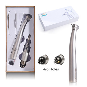 YAYIDA Pieza de mano dental de acero inoxidable con fibra óptica, 4/6 orificios, acoplamiento rápido, alta velocidad para uso odontológico - Product Image 2