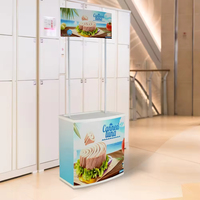 Kiosque de publicité personnalisé B2B Supply avec table de promotion ABS en gros de solution complète graphique en vinyle