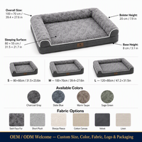 Lit pour chien et chat ovale réversible toutes saisons en mousse, rafraîchissant en été, chaud en hiver, respirant, lavable, portable, canapé pour animaux de compagnie