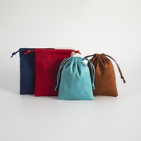 LOGO personnalisé rose violet noir petits bijoux pochette en velours sacs d'emballage cordon sac en daim pour cadeau cosmétiques