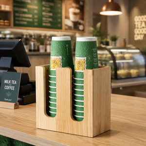 <span class=keywords><strong>Portabicchieri</strong></span> a Doppio Livello per Caffetterie, Porta Bicchieri Usa e Getta con Design Multifunzionale in Acciaio <span class=keywords><strong>Inox</strong></span> per Uso in Cucina - Product Image 2