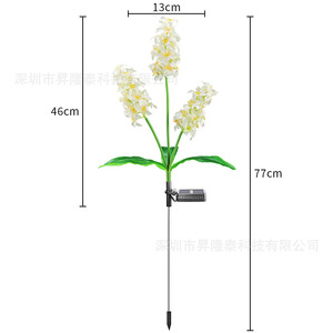 Lampes solaires de jardin à LED, lampe à fleurs, extérieures, étanches, alimentées par énergie solaire, 3 têtes, décoratives, pour pelouse, cour, patio - Product Image 5