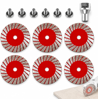 Jeu de lames diamantées XUNCHAO pour mini-meuleuse, non conçues pour les outils rotatifs, avec bride amovible (filetage 5/8-11) pour meuleuse d'angle