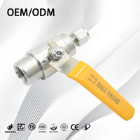 Vanne à boisseau sphérique mini 1/2'' en acier inoxydable SS 304 haute pression pour compresseur d'air - Grande vente