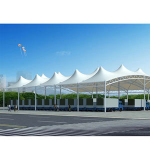 Abri extérieur en structure de membrane PVDF à ossature métallique pour abri de bus, abri de stationnement, tente, structure tendue, carport cantilever - Product Image 1