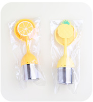 Infuseur à thé en silicone moderne et minimaliste avec poignée en forme de fruit, filtre à thé en acier inoxydable, récipient à thé – Meilleure vente