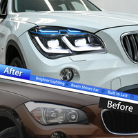 Ensemble de phares LED KGKB pour BMW X1 E84 18i 20i 28i 2010-2015, mise à niveau avec sourcils bleus, lentille de projecteur DRL, Plug & Play