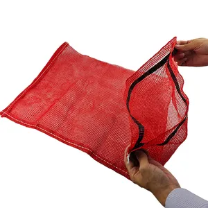 ashi onable patterns red transparent mesh bag with vegetables