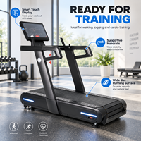 Tapis roulant commercial K-FIT GSK9 à barreaux, écran tactile intelligent, Bluetooth, projection d'écran via application, HDMI, 180 kg, pour la maison et la salle de sport