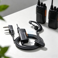 Oreillette anti-bruit avec crochet d'oreille et PTT intégré pour talkie-walkie Kenwood TK 378, communication radio bidirectionnelle pour sites de sécurité