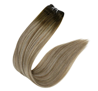 Extensions de cheveux humains vierges européens bruts, cuticules alignées, Remy, texture lisse ou ondulée, trame de cheveux