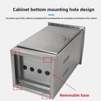 Armoire réseau extérieure IP54 en acier inoxydable, étanche, sur pied, pour équipement de surveillance, 500x600x450mm
