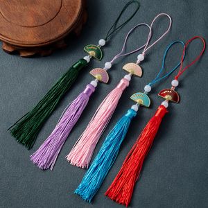 Double Sided Fan Shaped Tassels Traditional Chinese Style Hanfu Pendant Ice Silk <b>Polyester</b> <b>Yarn</b> Hand Knotted Fashion Accessories - Product Image 1