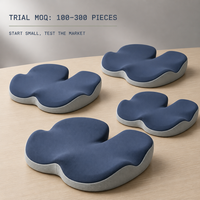 Coussin de chaise de bureau ergonomique en mousse à mémoire de forme 60D en forme de U, pour soulagement du coccyx, amovible, lavable, personnalisable en polyester/coton, vente en gros