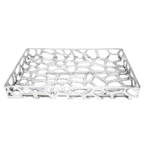 Bandeja de servicio de plata de alta calidad con asas, accesorio para servir al fabricante y proveedor - Product Image 2