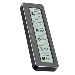 SHUOLE Aluminium M.2 Nvme PCIe Boîtier <span class=keywords><strong>SSD</strong></span> <span class=keywords><strong>Type</strong></span> <span class=keywords><strong>C</strong></span> vers USB3.2 10Gbps Boîtier de disque dur Boîtier de disque dur avec grand écran LCD - Product Image 3