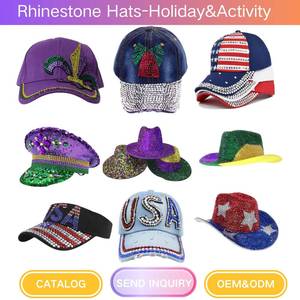 Sombrero de Pescador Multicolor con Pedrería para Espectáculos de Moda, Venta al Por Mayor - Product Image 4