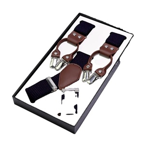 Yili de fábrica de 1,4 pulgadas de ancho 4 Control de Calidad Clips ajustable elástico para hombres de Clip en forma de Y a <span class=keywords><strong>tirantes</strong></span> - Product Image 1