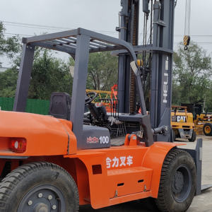 Chariot élévateur à palettes Heli d'occasion de 10 tonnes, levée 3m, faible consommation de carburant, Heli CPCD100, chariot élévateur diesel d'occasion en stock - Product Image 2