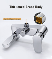 Nouvelle Robinetterie de Douche en Laiton au Design Tendance, Mitigeur Chaud/Froid pour Salle de Bain, Hôtel, Appartement