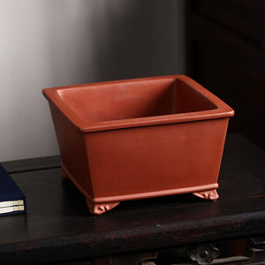 Petit pot de fleurs émaillé Zisha moderne carré bonsaï <span class=keywords><strong>bassin</strong></span> intérieur/extérieur plantation décor à la maison suspendu <span class=keywords><strong>Lotus</strong></span> planteur centres commerciaux - Product Image 4