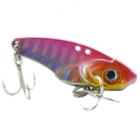 Échantillons gratuits 5g 7g 10g 15g 20g Mini Vib avec cuillère leurre de pêche dur matériel de pêche broche naufrage manivelle appât Vibration Spinner