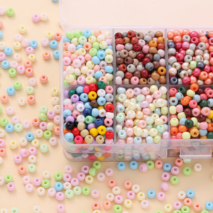 ลูกปัดแก้วขนาด 4 มม. หลากสี รูปทรงข้าวสาร สำหรับทำเครื่องประดับ DIY งานฝีมือ ชุด 10 สี - Product Image 2
