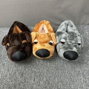 Nuevas y Adorables Zapatillas de Algodón con Diseño de Perro de Peluche de Cabeza Grande, Modelo <span class=keywords><strong>Roxy</strong></span>, Cálidas para Invierno, para Parejas, Regalo de Cumpleaños - Product Image 1
