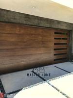 Maison principale Moderne Isolé Automatique Porte de Garage Américaine Noyer Cèdre Faux Bois Kit de Quincaillerie Ouvre Surface Finie