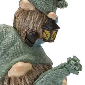 HMS Set di due 11 \ "Polyresin sculture da tavolo natale blu e verde figurine di decorazioni Festive per decorazioni natalizie - Product Image 4