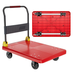 Chariot à main pliable à quatre roues de 100 kg, chariot à main industriel fermé, chariot à plateforme en nylon, chariot de magasinage OEM, bagages - Product Image 5