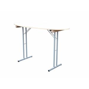 Tavolo Alto Longline Ellipse 180x80x110 cm, Decorazione Faggio, nero. - Product Image 1