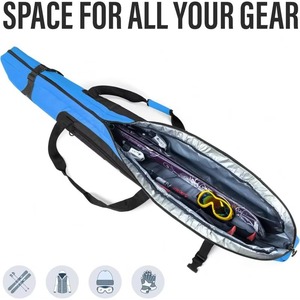 Bolsa de transporte para skiboard con ruedas, bolsa de almacenamiento para snowboard, bolsa de esquí con ruedas Oxford, accesorios deportivos para esquí al aire libre. - Product Image 4