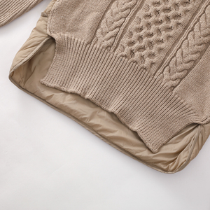All'ingrosso donna kaki autunno inverno girocollo in maglia Top Streetwear donna taglie forti maglioni a maniche lunghe - Product Image 4