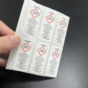 Настраиваемые красные опасные отходы опасные товары наклейки голографические маслостойкие предупреждающие надписи для жидких глазных капель - Product Image 3