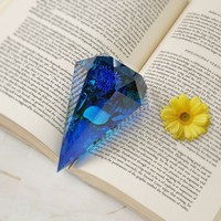 Moule en silicone HY pour anneau conique à facettes en cristal, support de bague en forme de pyramide de diamant pour bijoux en résine époxy