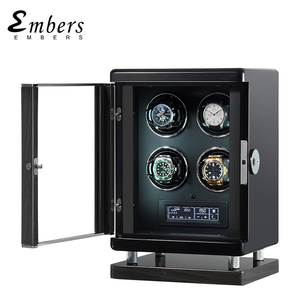 Đồng Hồ Thông Minh Cao Cấp Bằng Gỗ Mới, Hộp Lên Dây Cót Tự Động Mở Khóa Vân Tay 4 Khe - Product Image 2