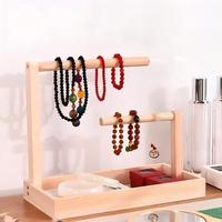 Support à Bracelets en Bois Massif, Présentoir à Bijoux pour la Maison pour Bracelets, Perles, Montres et Rangement d'Accessoires