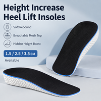Semelles rehausseuses unisexes en EVA et TPU respirantes, hauteur 1,5-3,5 cm, talon compensé 3/4, pour baskets et bottes