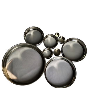 Tamis d'essai en fil d'acier inoxydable 304, 200 mm, norme de laboratoire, avec couvercle et base, mailles 25-50, service de pliage - Product Image 1