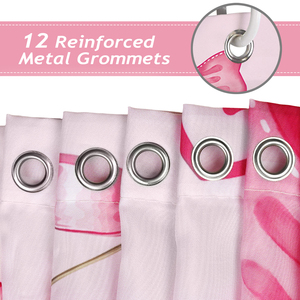 Cortina de Ducha Rosa de 72 x 72 Pulgadas, Linda Cortina de Ducha con Lazo, Cortina de Ducha Moderna con 12 Ganchos, Cortinas Elegantes para el <span class=keywords><strong>Baño</strong></span> - Product Image 4