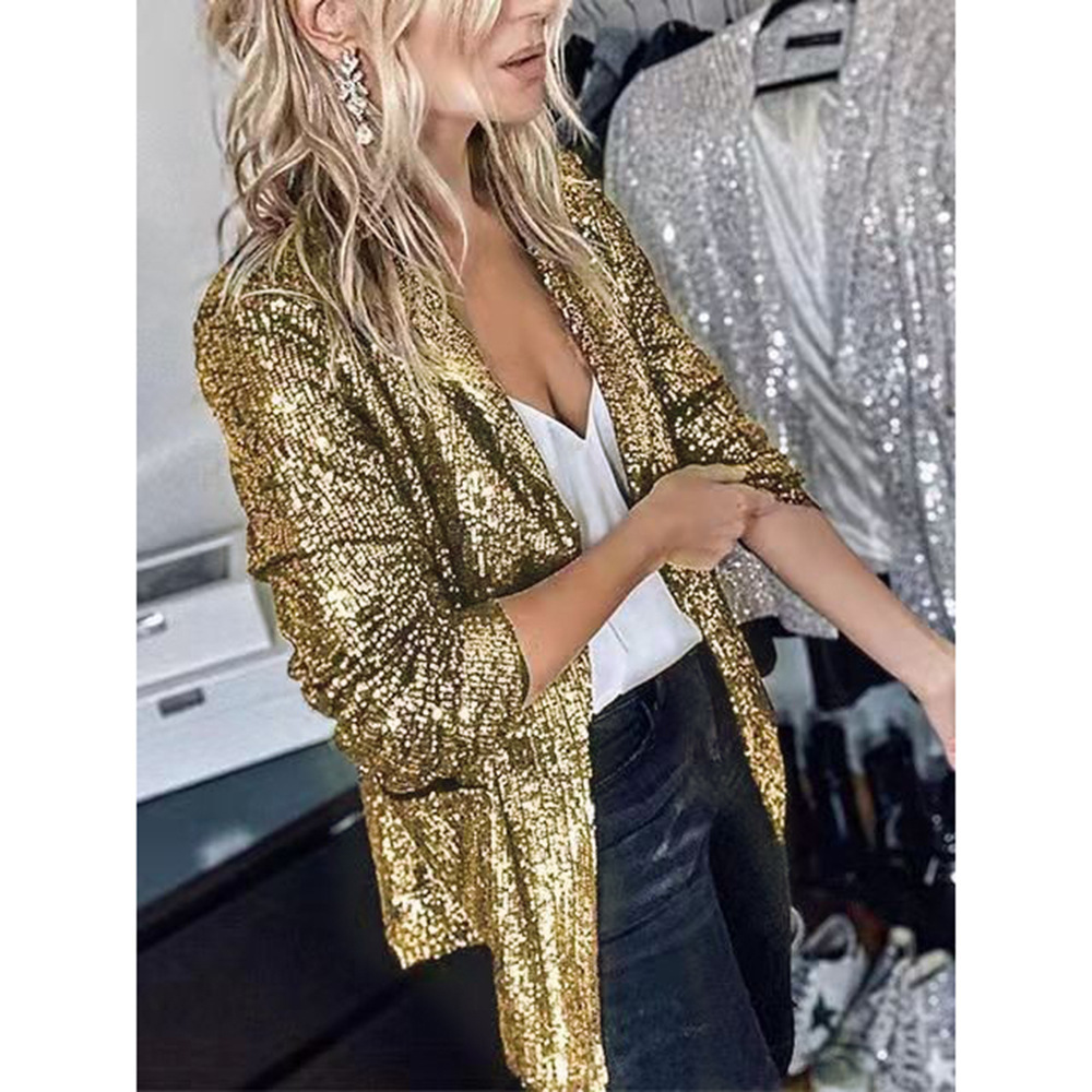Robe de Soirée Grande Taille à Paillettes - KJEHOME jianchu - Bleu