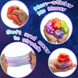 JITENG Slime de Cristal Efecto Cielo Estrellado, Tarro Pequeño Colorido, Slime de Colores Mezclados, Pegamento Espumoso, Fabricante de Slime, Bolsas de Regalo al por Mayor - Product Image 4