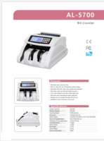 Compteuse de billets de banque à grande vitesse pour AL-5700 de plusieurs devises avec fonction UV IR MG