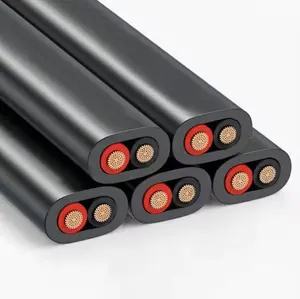 Câble plat flexible H03VV-F 2 conducteurs 0,75-2,0 mm² en cuivre sans oxygène, isolé PVC, cordon d'alimentation, fil de cuivre nu, câble RVVB - Product Image 6